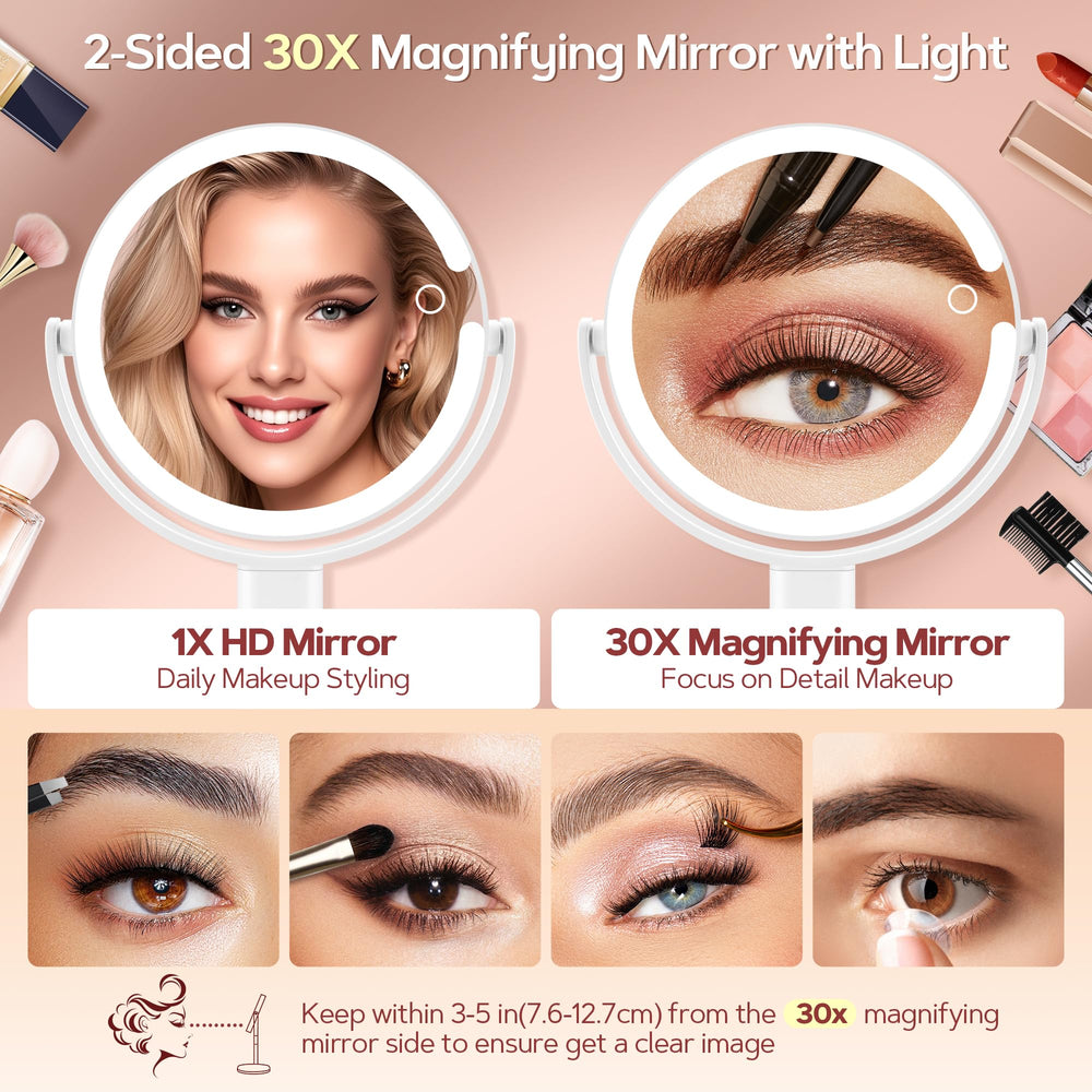 Éclairage à trois modes B Beauty Planet avec intensité réglable.
