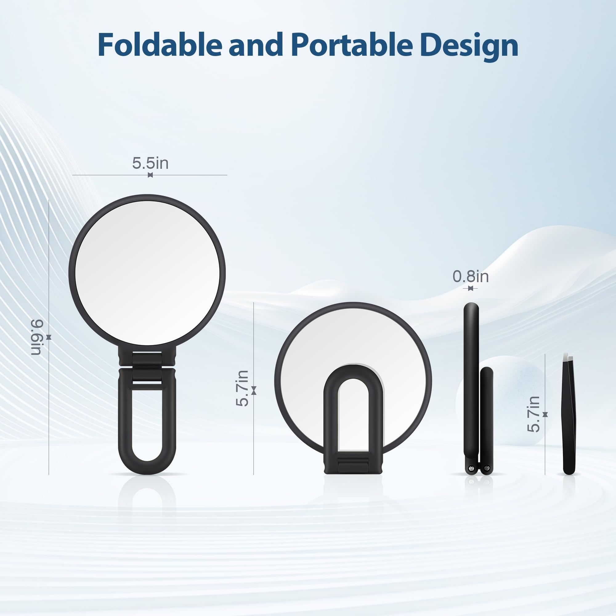 Format compact et pliable B Beauty Planet, idéal pour le voyage et le sac à main.