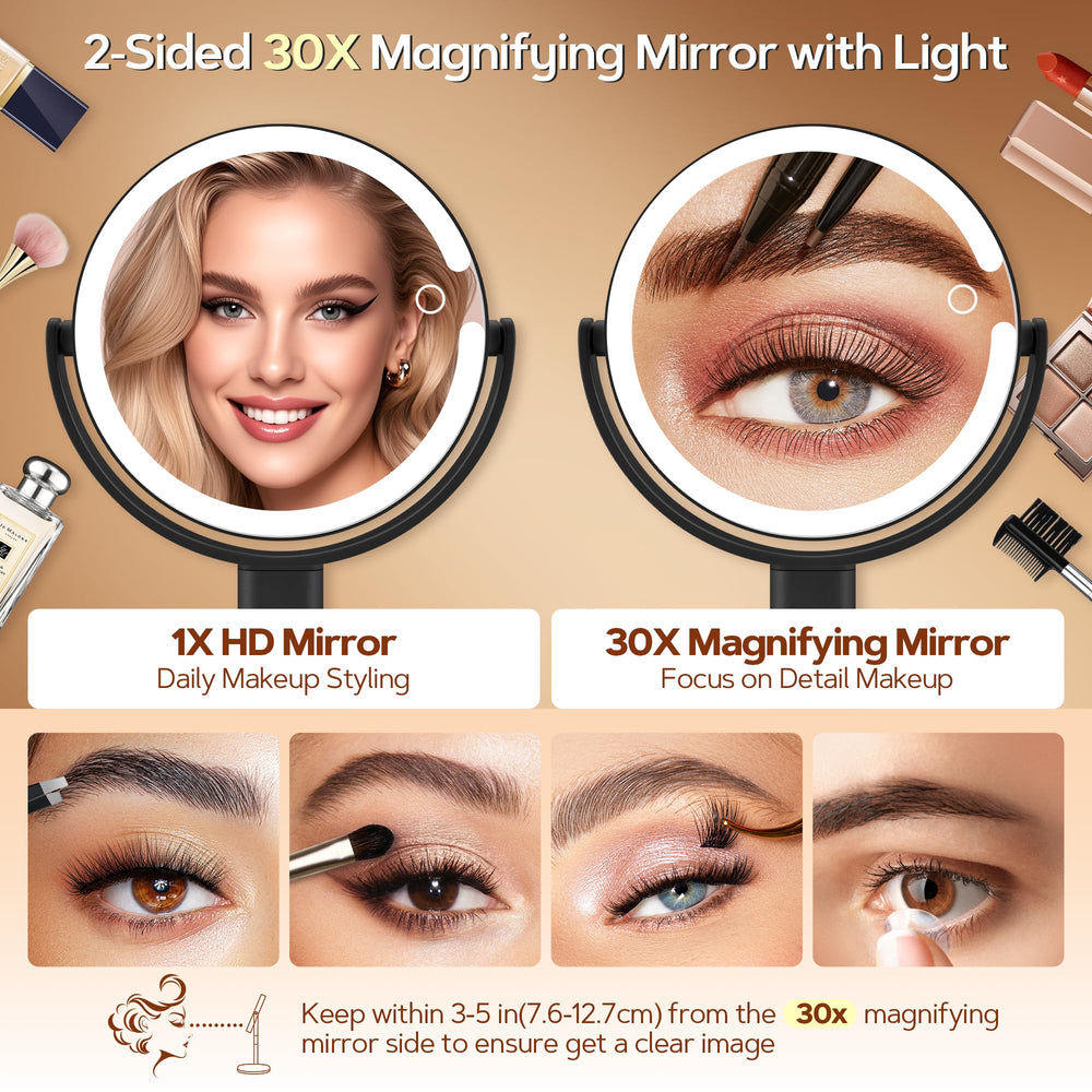 Miroir B Beauty Planet, éclairage triple mode pour rendu naturel