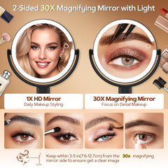 Miroir B Beauty Planet, éclairage triple mode pour rendu naturel