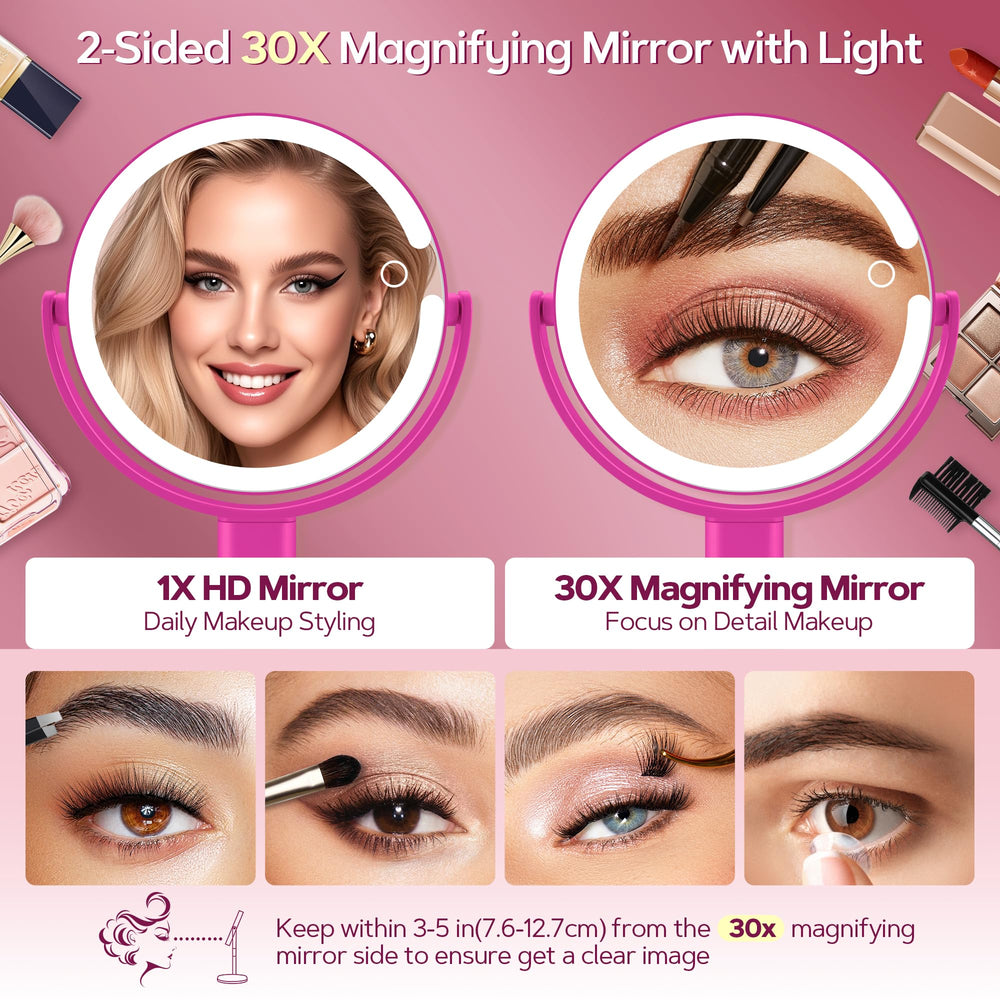 Éclairage LED triple mode du miroir B Beauty Planet pour trois ambiances.
