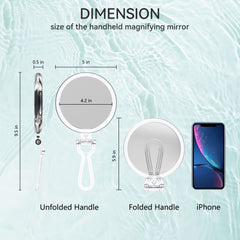 Détail 25x sur le miroir B Beauty Planet pour petites imperfections visibles.