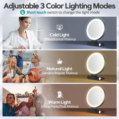 Miroir double-face B Beauty Planet 1X/30X pour les retouches et le tracé précis.