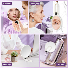 Miroir double-face B Beauty Planet: 1x et 40x.