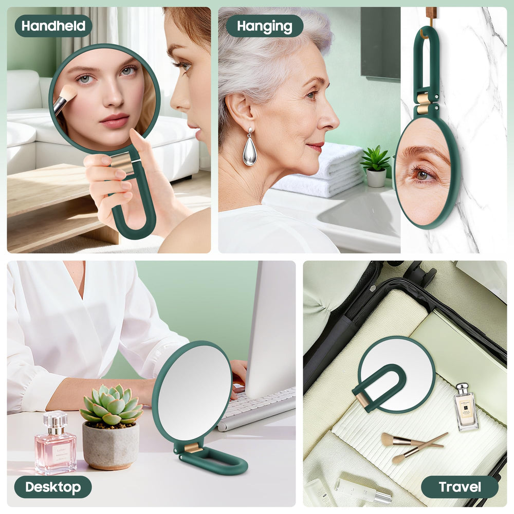 B Beauty Planet – miroir double-face vert, aide à viser précision lors du maquillage.