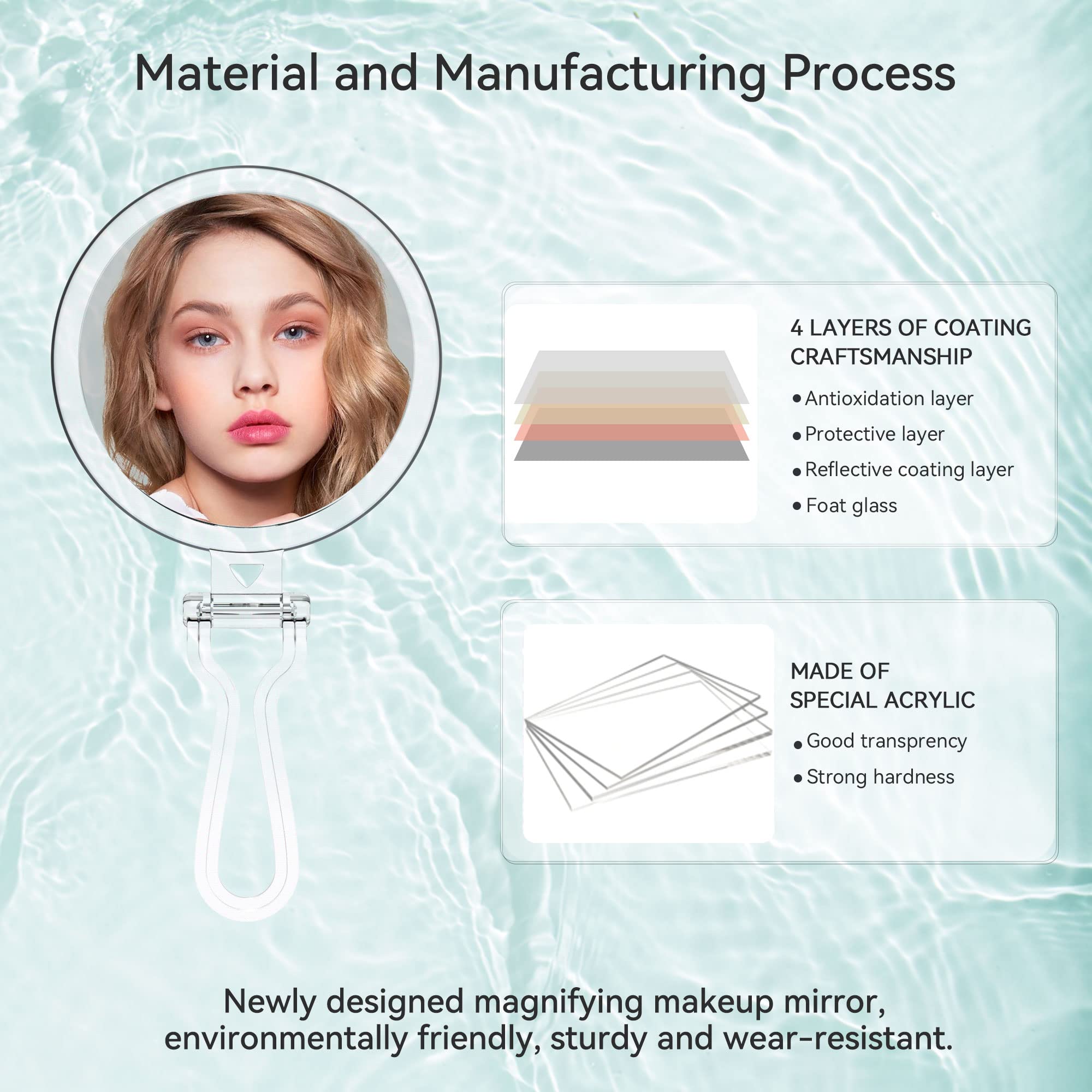 Support réglable pour miroir B Beauty Planet, idéal sur table.