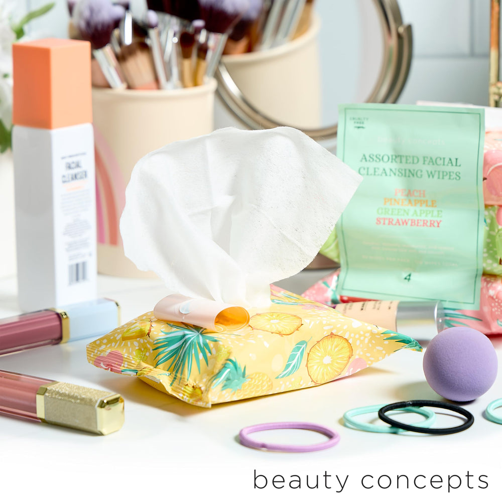Lingettes visage pomme verte de B.C Beauty Concepts, nettoyage efficace et douceur.