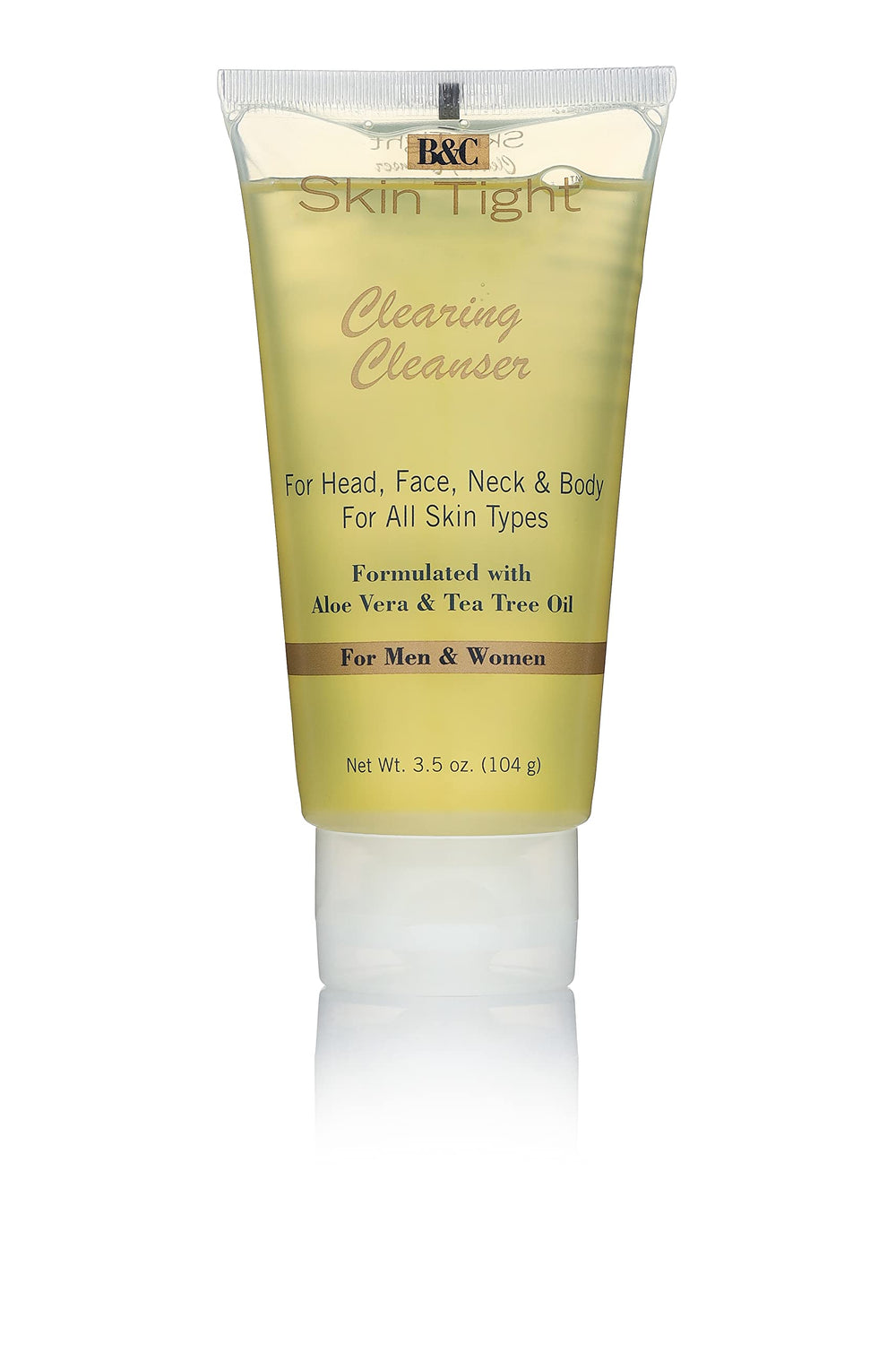 B&C Skin Tight Clearing Cleanser, bouteille purifiante prête pour la routine.