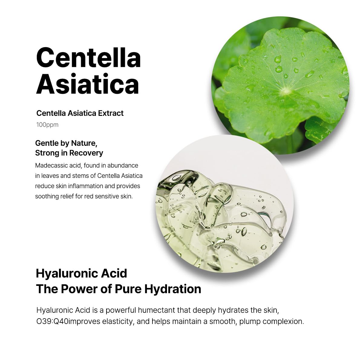Acide hyaluronique dans B_LAB CICA Soft Meltaway pour hydratation légère.