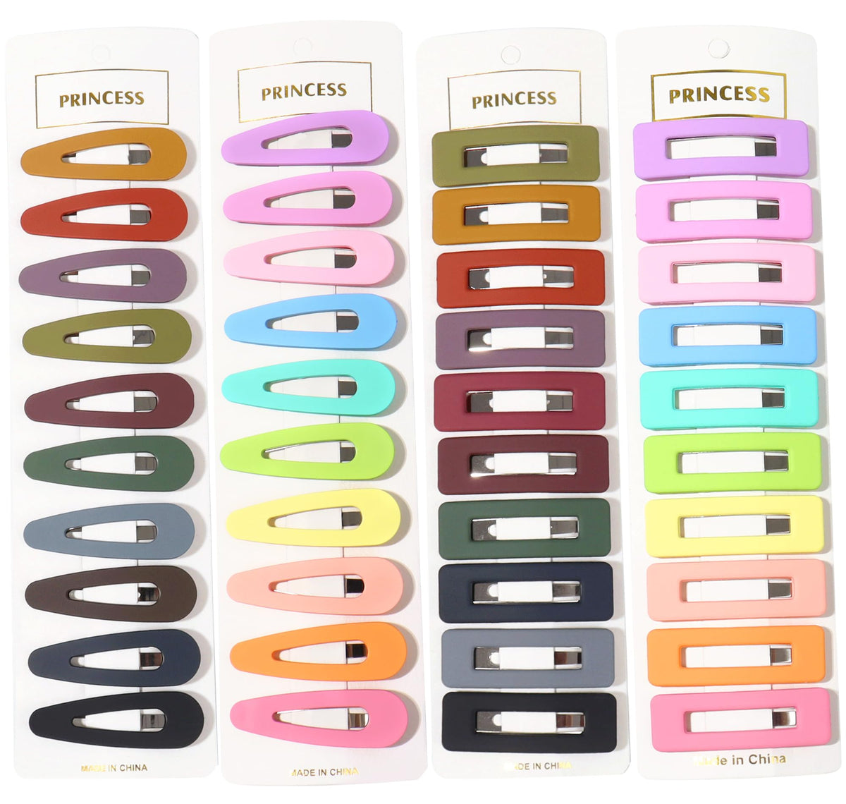 B.PHNE barrettes matte multicolores, maintien léger pour cheveux épais ou fins.