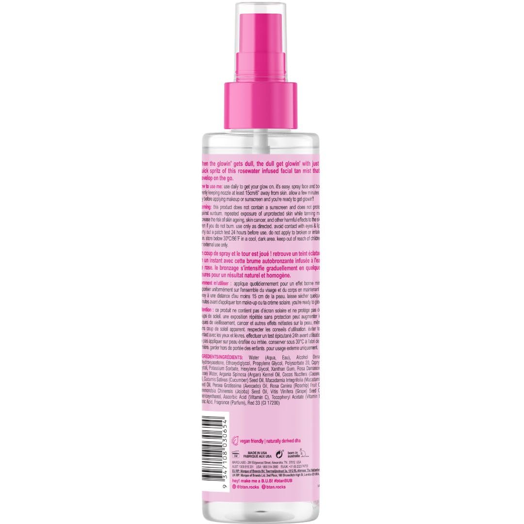 b.tan brume visage clair – applicateur pour une pulvérisation uniforme.