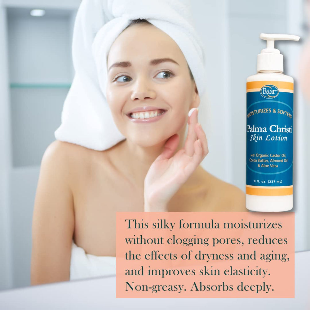 Pompe Baar Palma Christi lotion facilitant une application douce et contrôlée