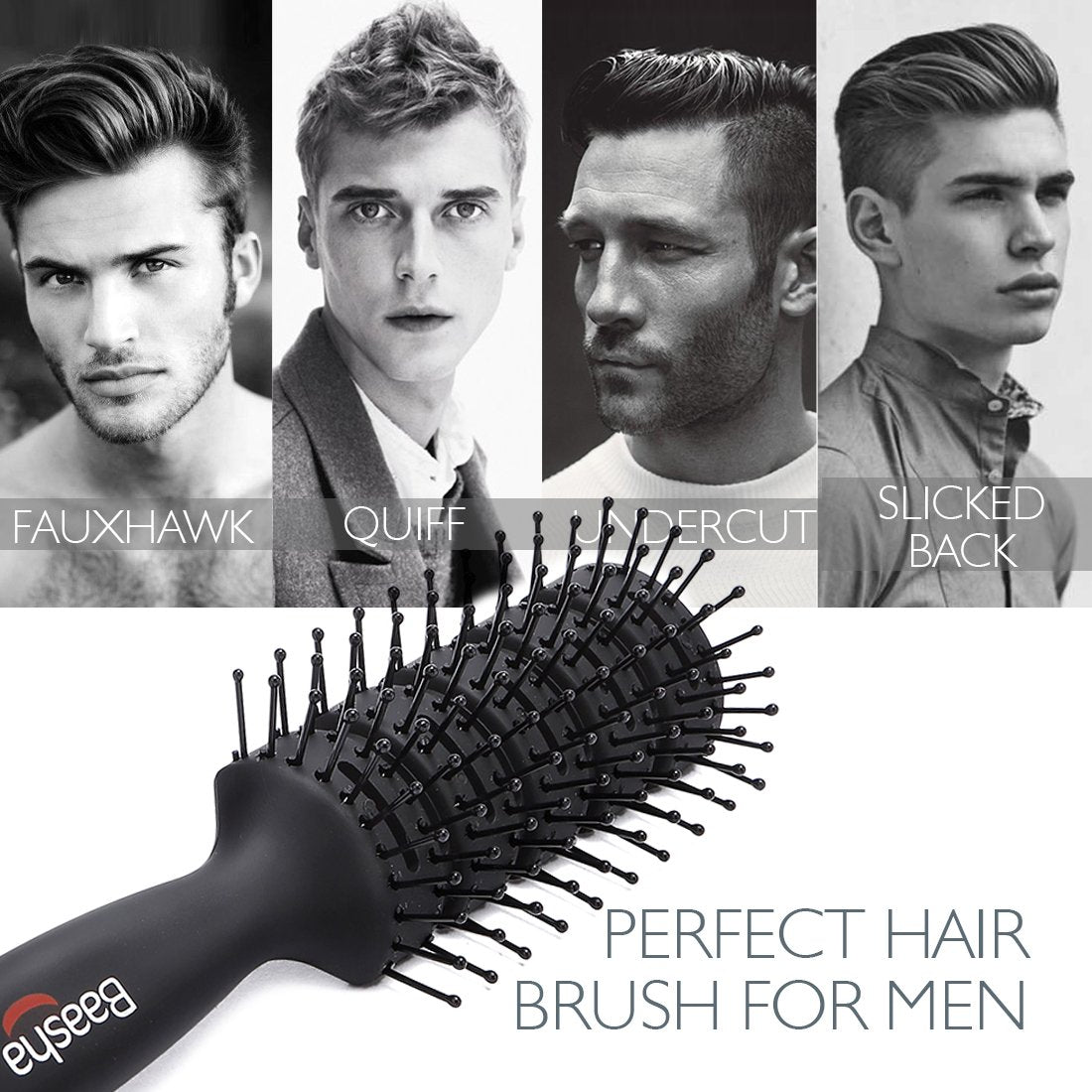 Baasha brosse anti-statique avec pad en caoutchouc naturel