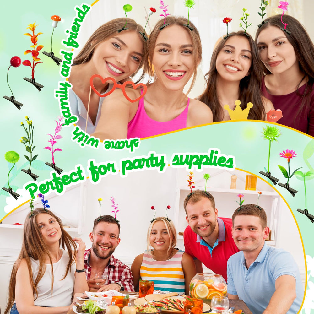 Baaxxango barrettes champignons dansants, look ludique pour fêtes et quotidien.