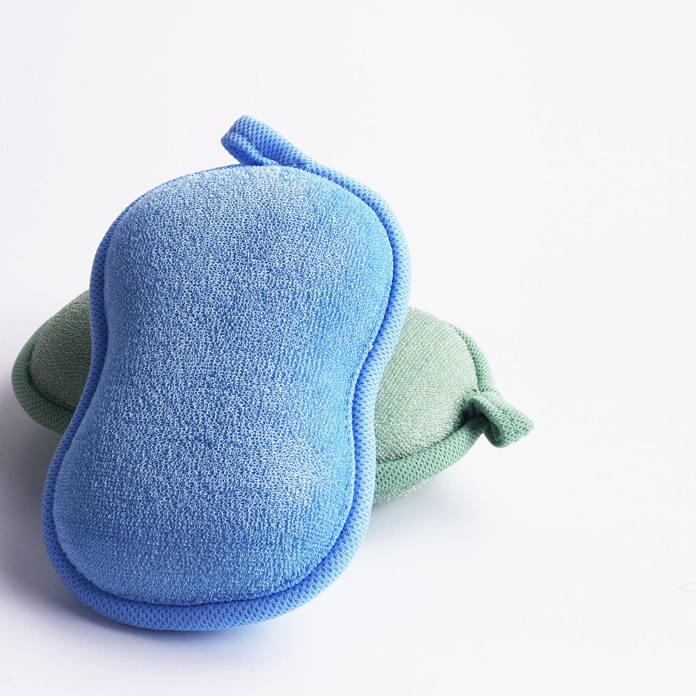BabaMate éponge bain bébé, gros plan texture, ultra douce et absorbante