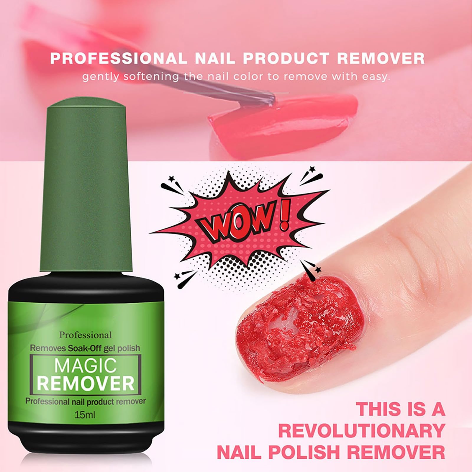 Babaroce surface ongles sans residu, prêt pour la couleur suivante.