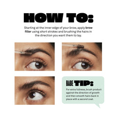 Teinte sourcils brun foncé application précise pour un fini net.
