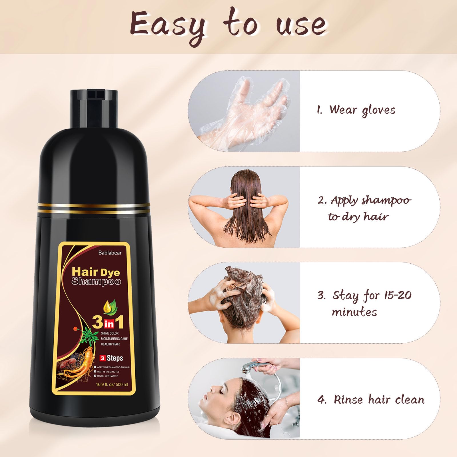 Bablabear Huile argan olive curcuma: cheveux plus nourris et brillants.