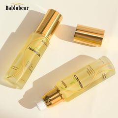 Huile Bablabear – application sur cheveux humides pour démêler en douceur.