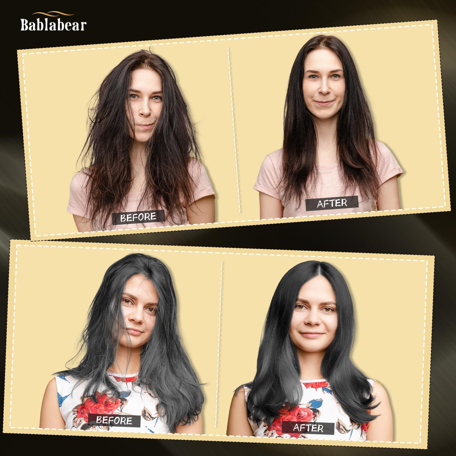 Ingrédients naturels Bablabear: coco et argan pour nourrir les longueurs.
