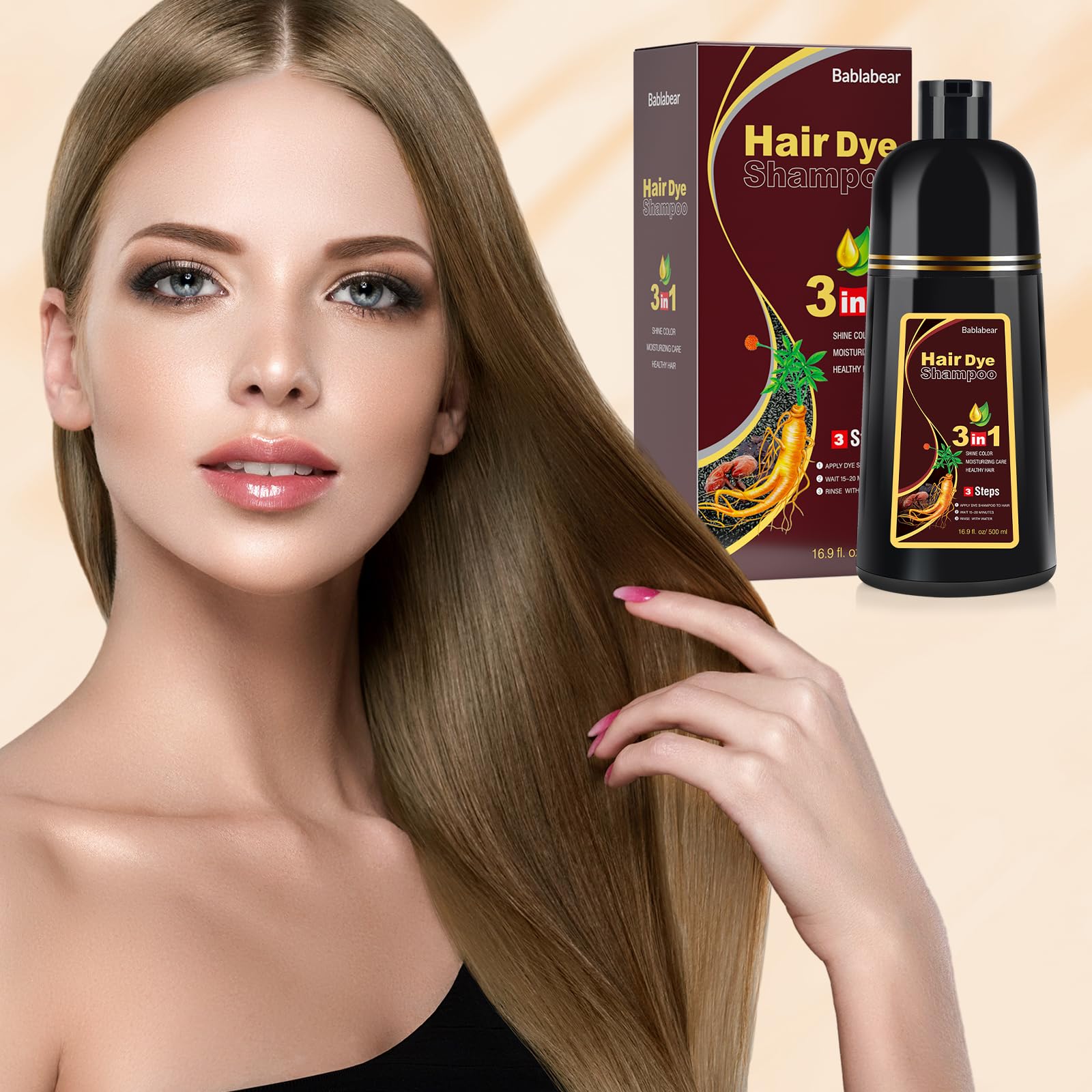 Cheveux lisses et soyeux après Bablabear Colorant.