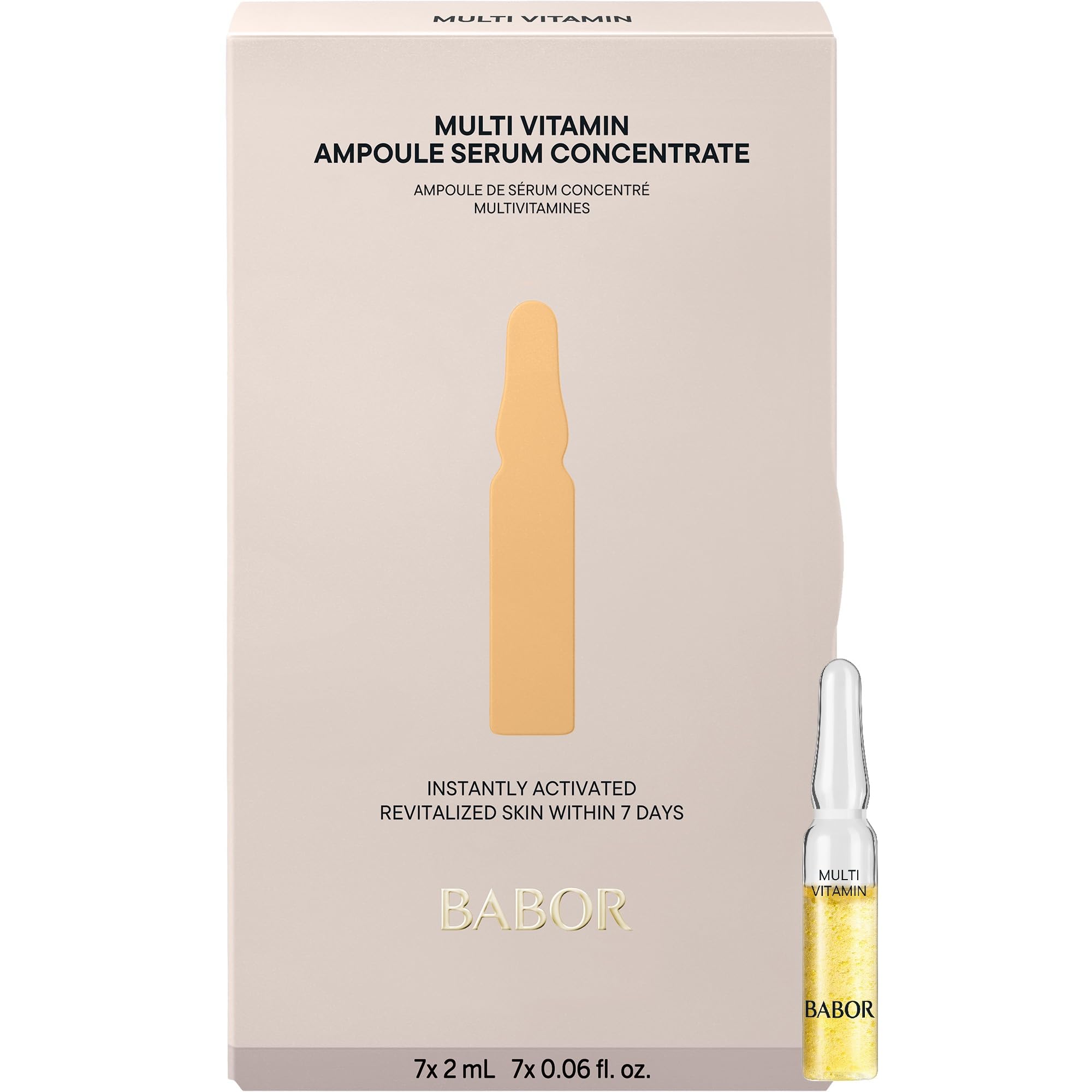 Flacon BABOR Multi Vitamin Ampoule – revitalise l'éclat de la peau