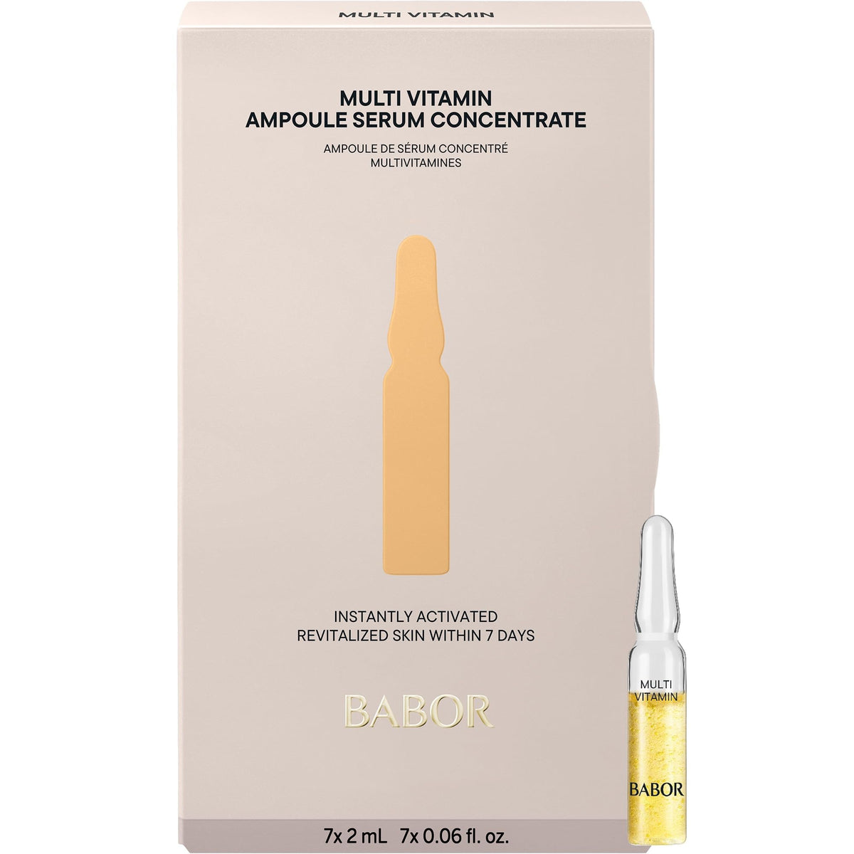 Flacon BABOR Multi Vitamin Ampoule – revitalise l'éclat de la peau