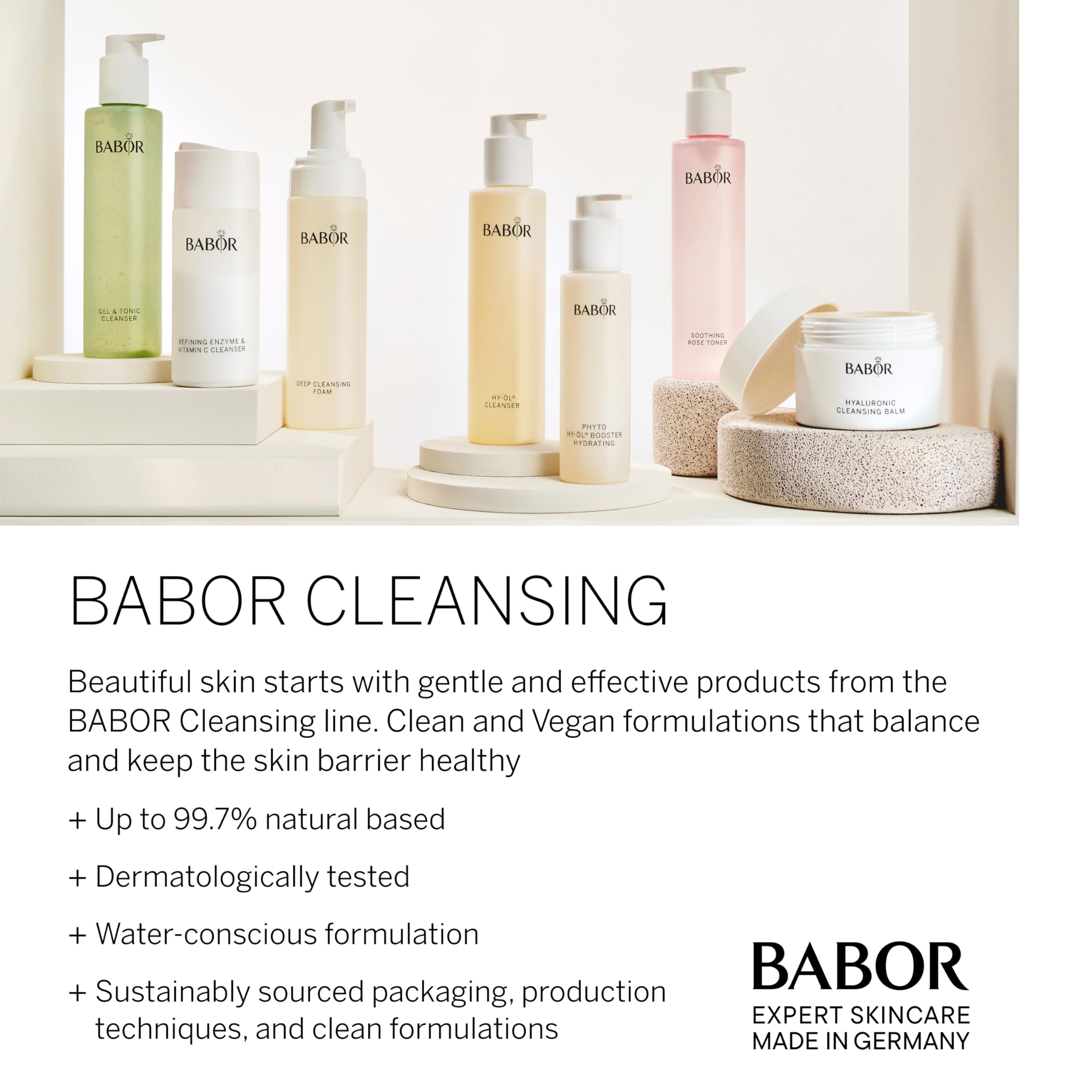 BABOR tonique rose, extrait de rose damascena, protection contre le stress cutané.