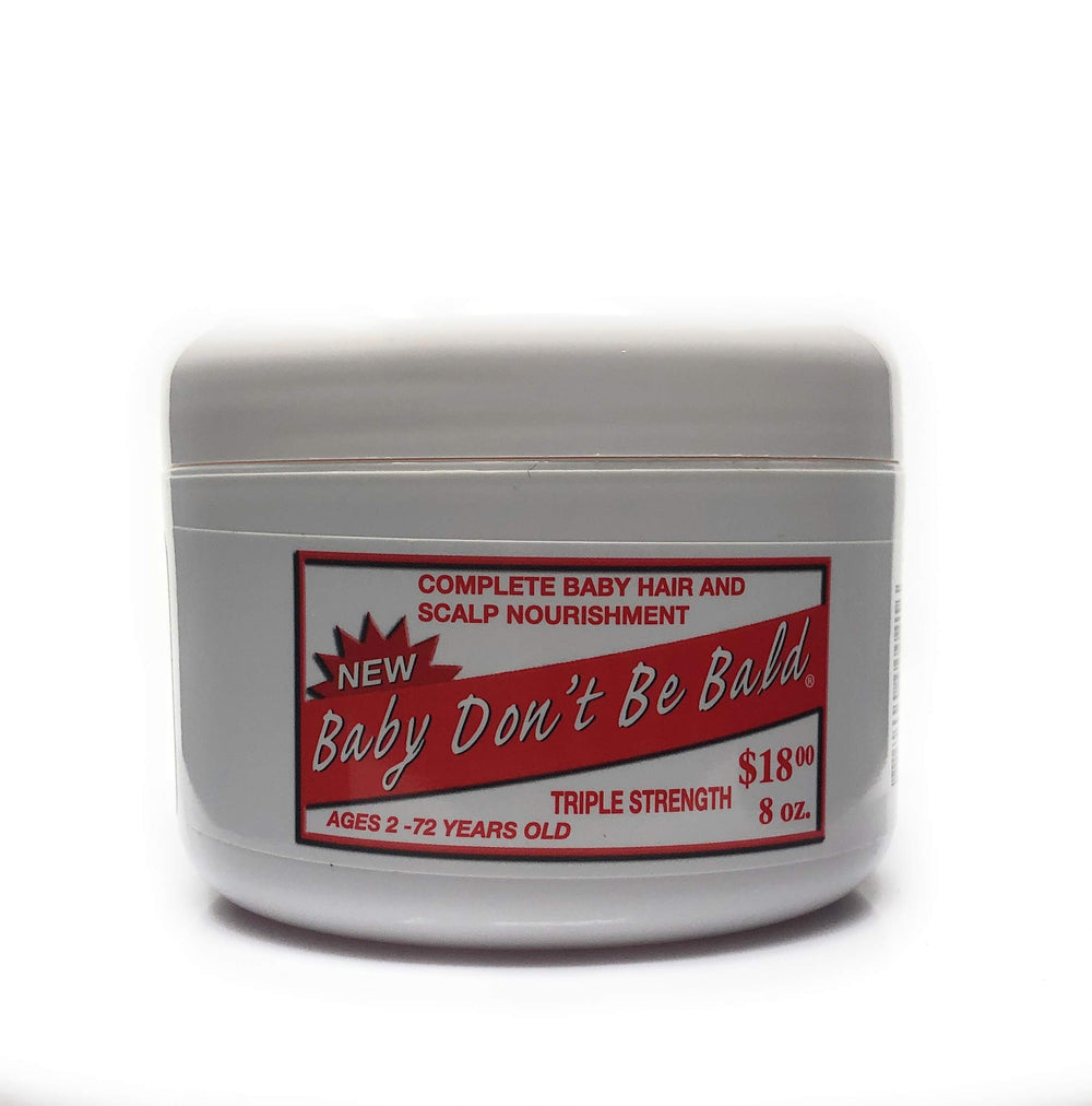 Baby Don't Bald bouteille: soin triple force pour cheveux plus forts et sains.