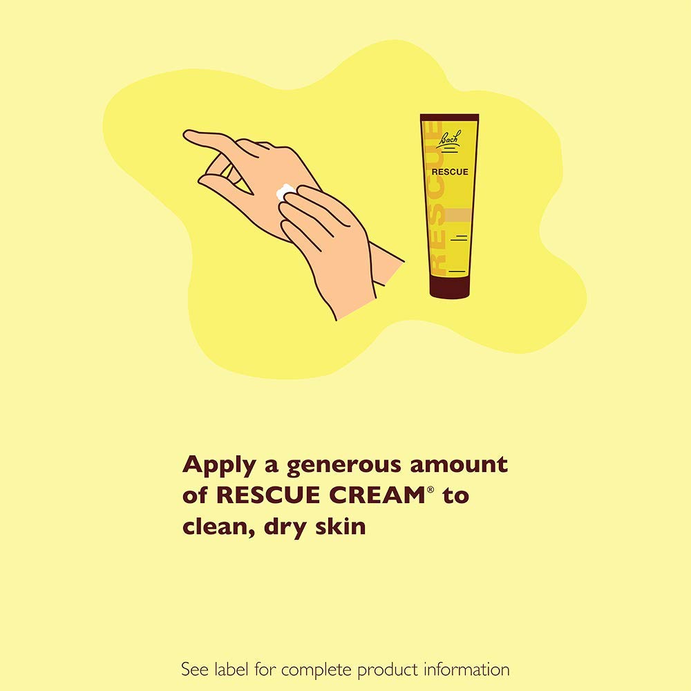 Bach RESCUE Crème voyage-emballage, parfait pour emporter et calmer la peau.