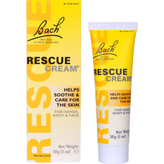 Bach RESCUE Crème visage-apaisement, texture légère et non grasse.
