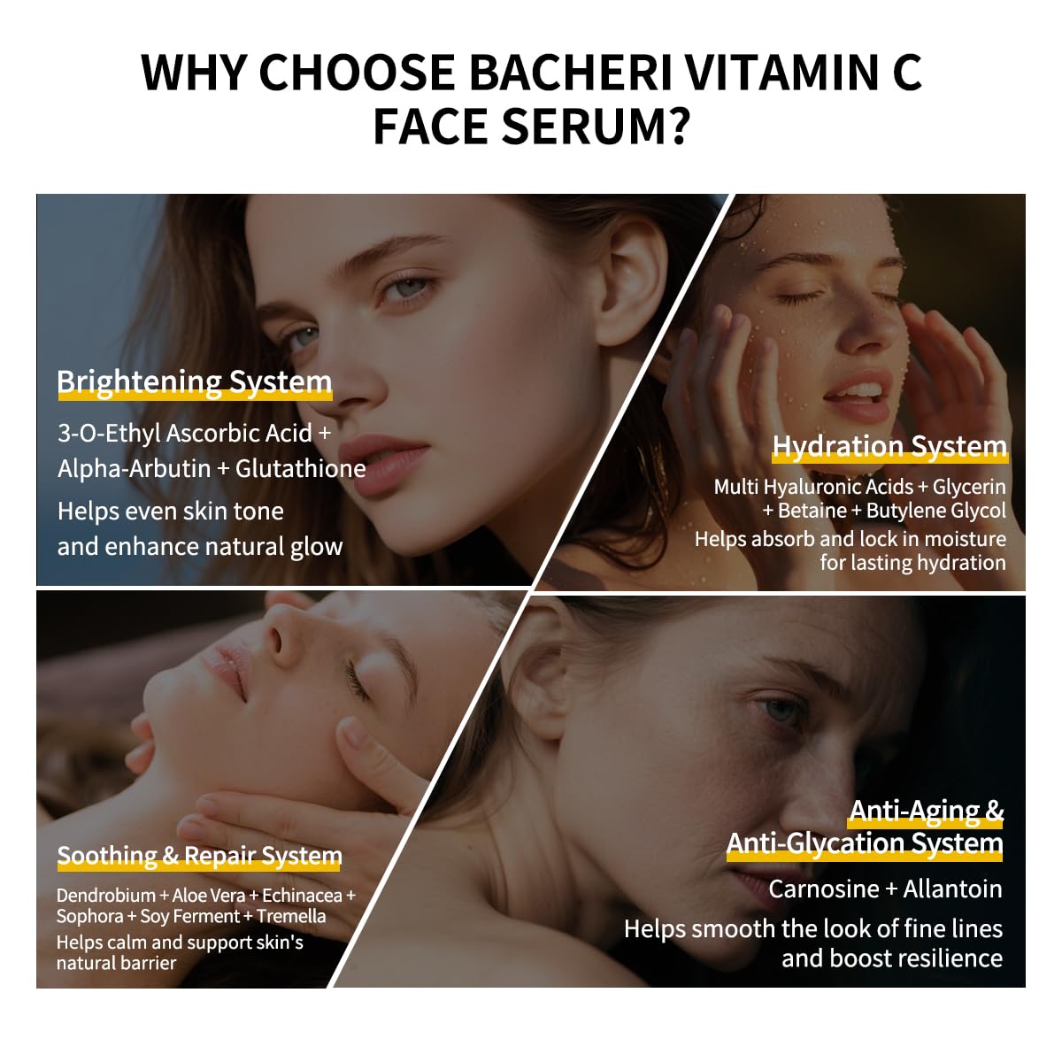 Routine matin avec BACHERI: hydratation et préparation SPF.