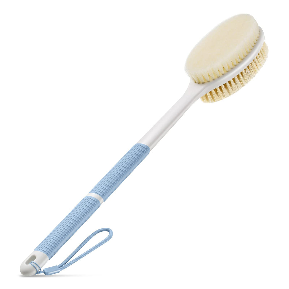Brosse de dos Backski avec poignée anti-glisse, prise sûre sous la douche.
