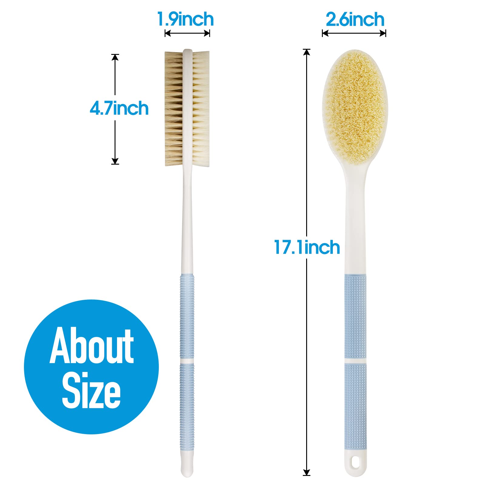Brosse Backski avec corde de suspension pour un séchage efficace.