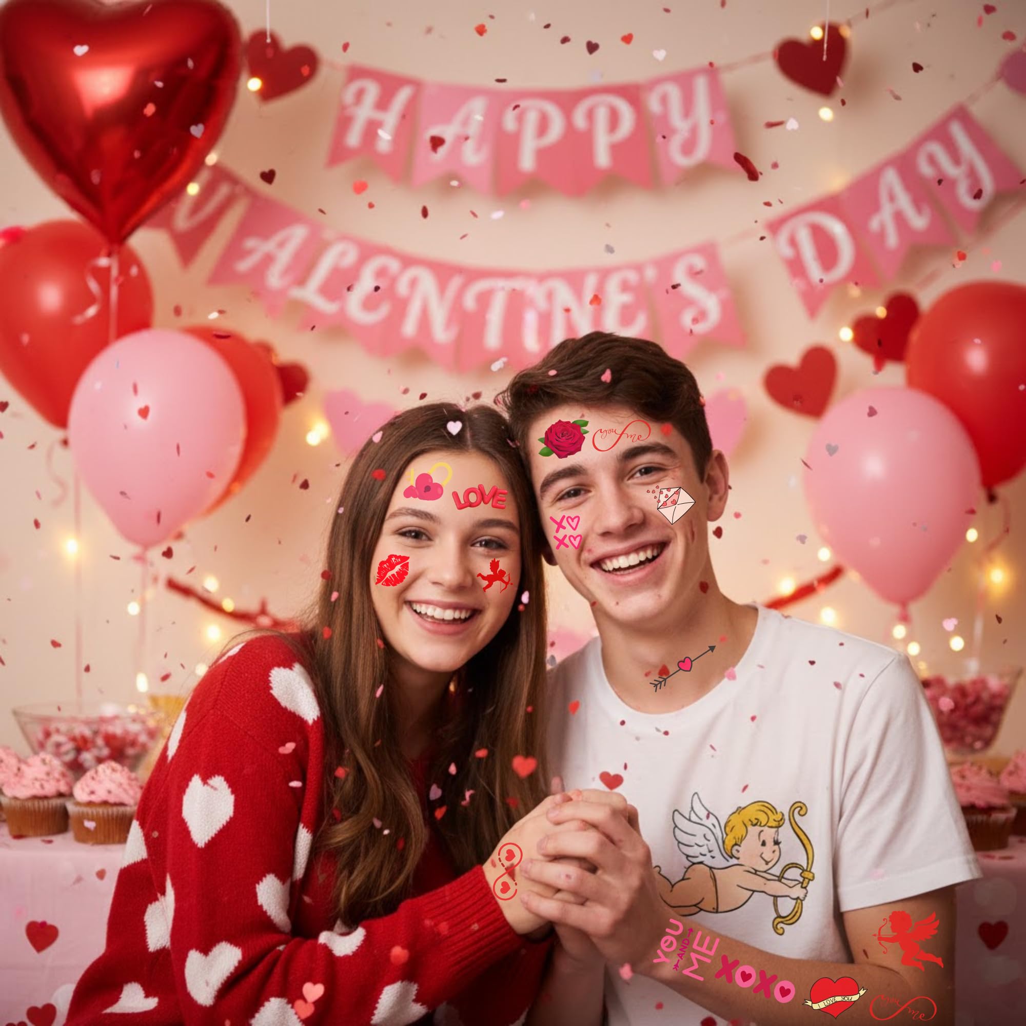 Backtopeia Saint-Valentin stickers couple, parfait souvenir à offrir.