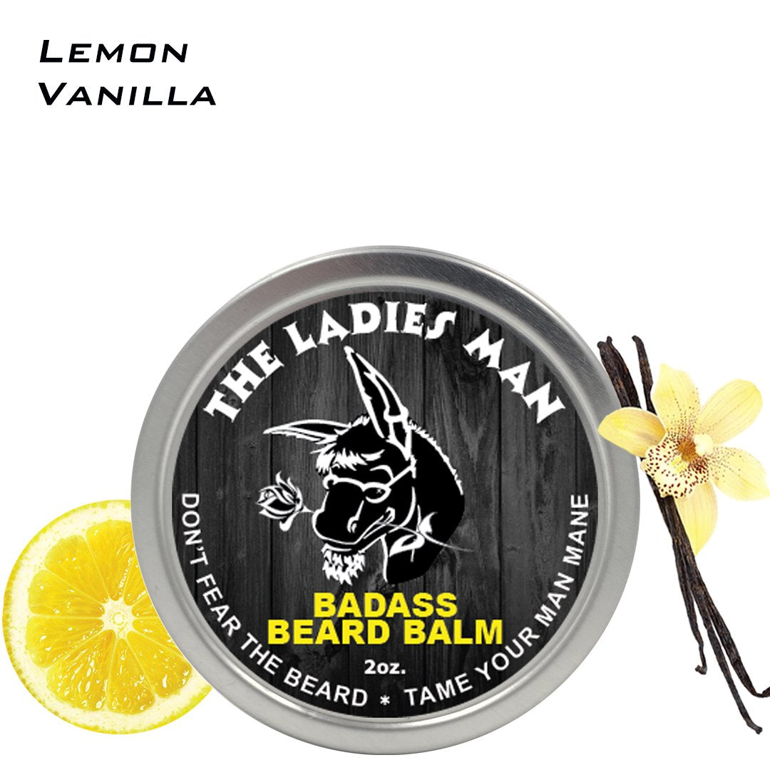 Badass Beard Care The Ladies Man baume barbe hydrate et apaise la peau.
