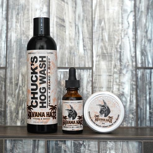 Étiquette claire Badass Beard Care, promesse naturelle et sans danger