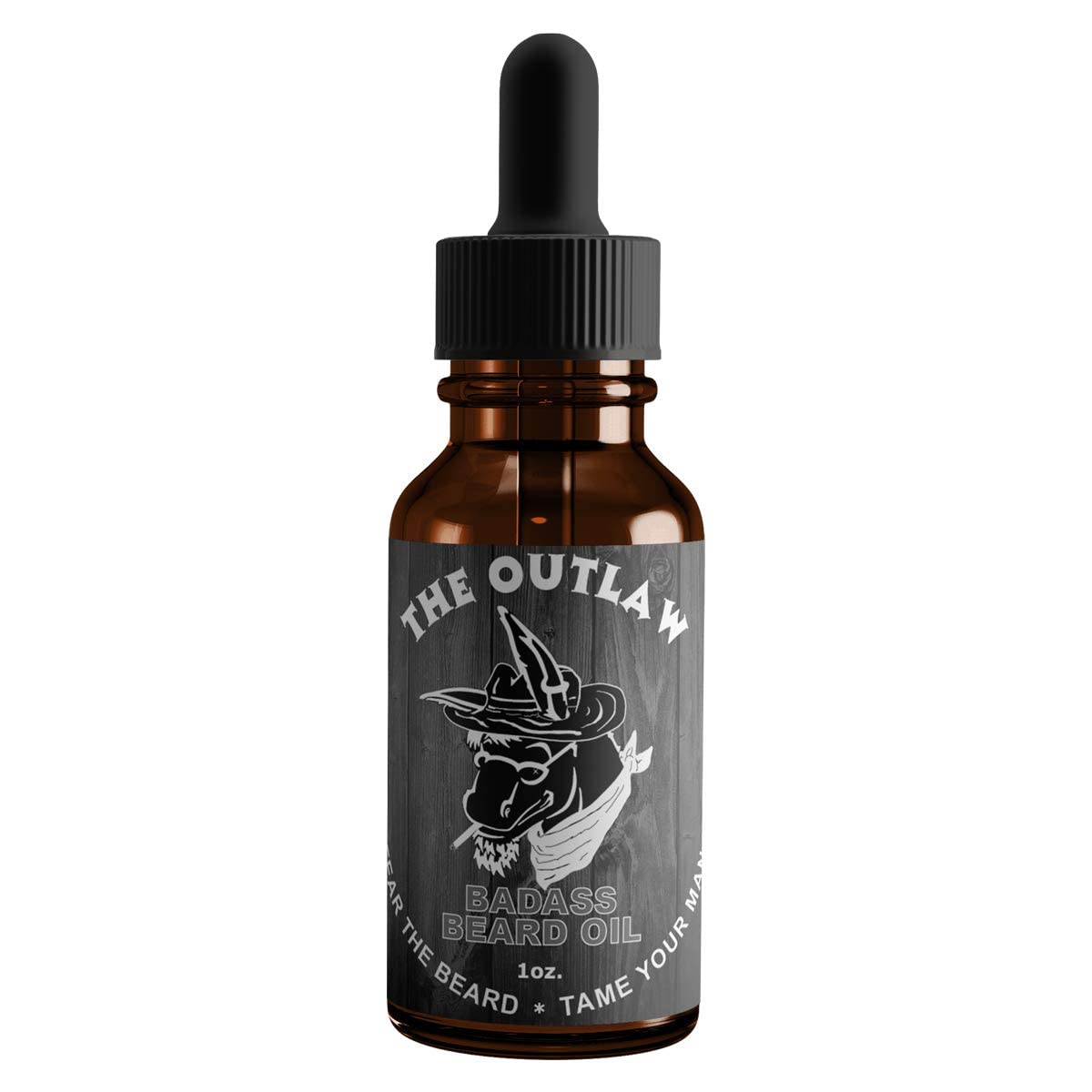 Huilе Badass Beard Care Outlaw, bouteille 1oz, utilisation quotidienne pour barbe plus saine.