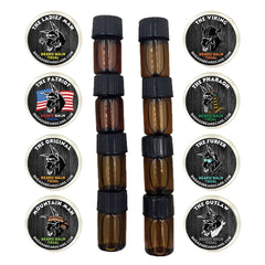 Badass Beard Care Kit d'échantillons pour barbe: testez tous les parfums, parfait voyage et cadeau.