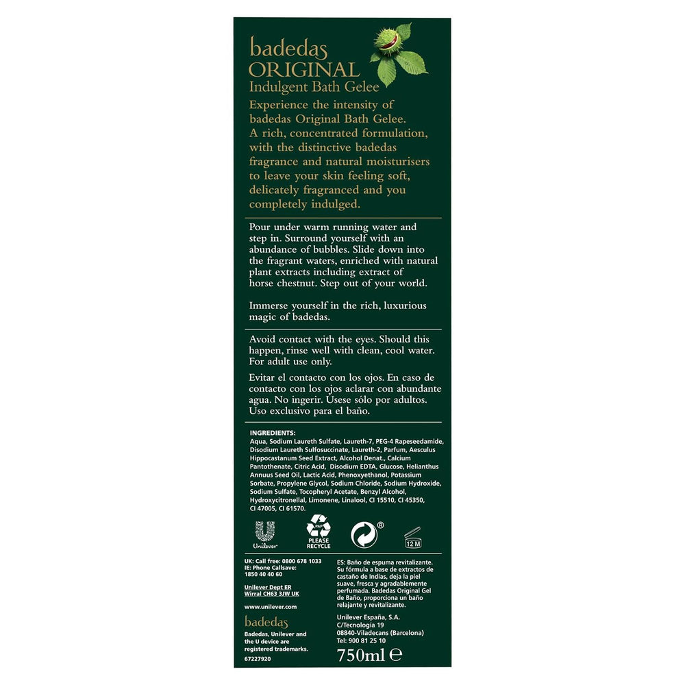 Badedas flacon ambiance forêt, parfum boisé pour une douche apaisante.