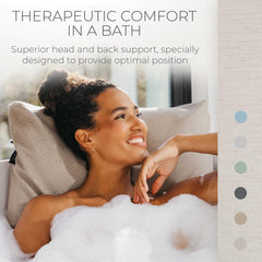 BADESOFA coussin bain luxueux, vue dos-cou, fixation stable sans ventouses