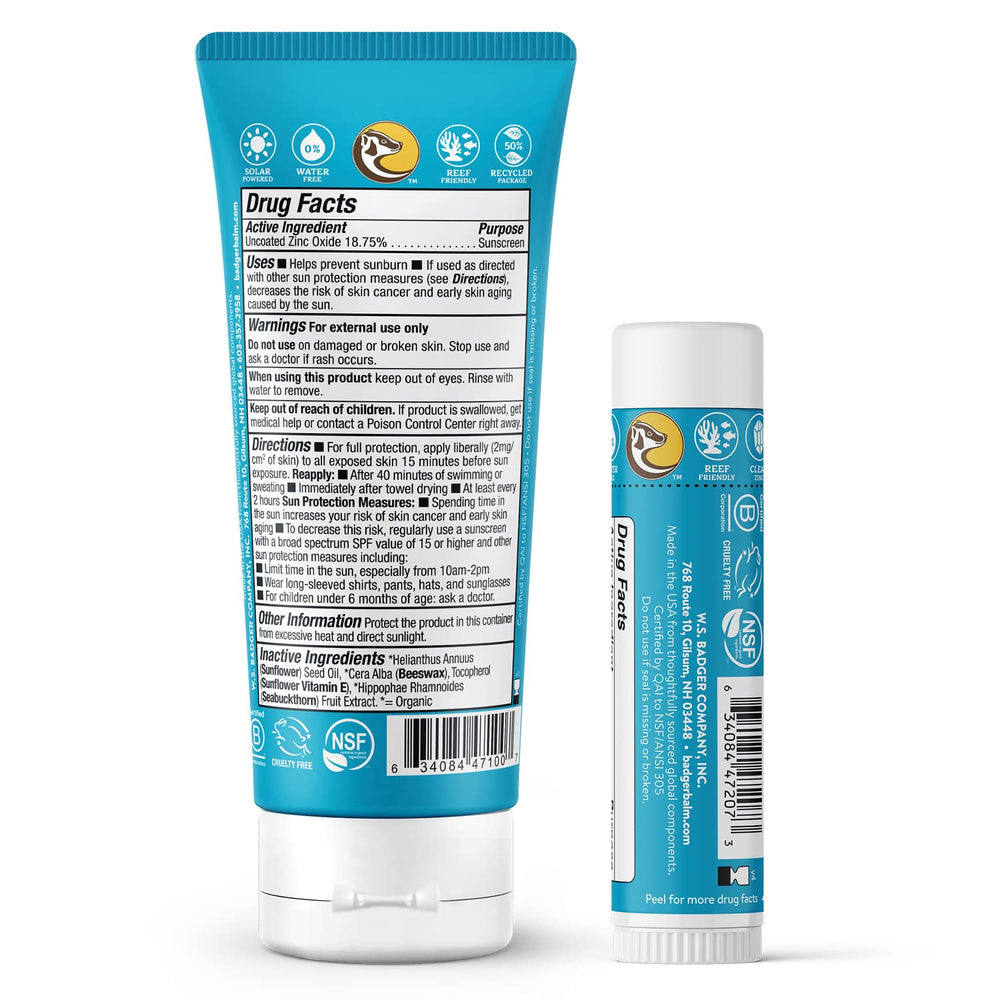 Badger bâton visage SPF35: application ciblée et rapide sans trace blanche.