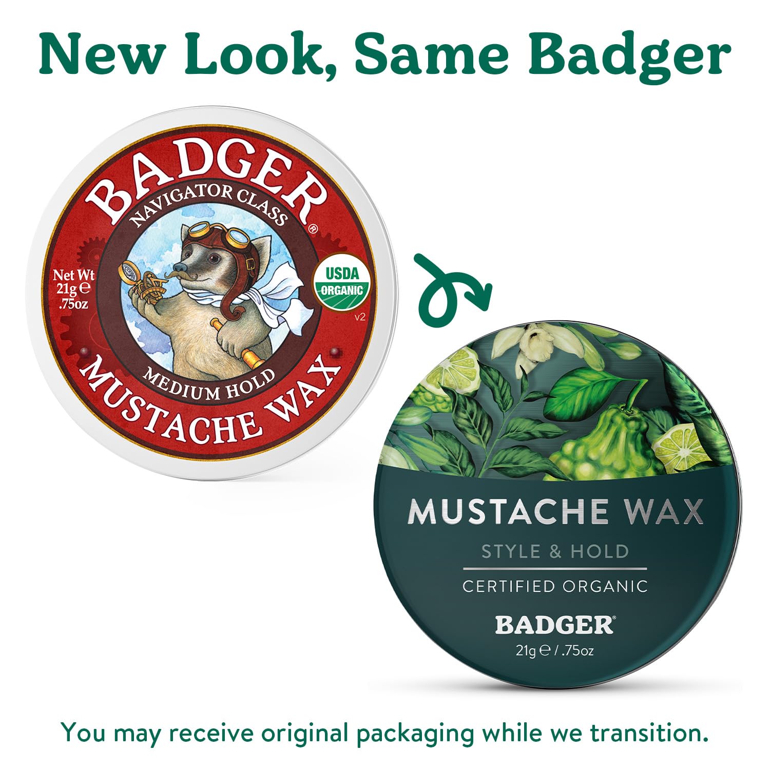 Badger Cire Moustache et Barbe – usage polyvalent pour moustache et barbe