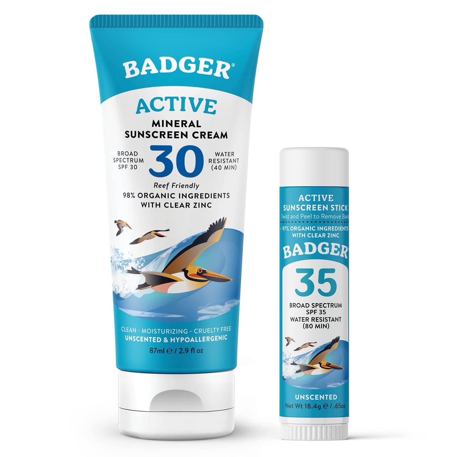Badger crème solaire minérale SPF30: texture légère et protection quotidienne.