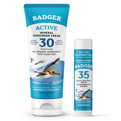Badger crème solaire minérale SPF30: texture légère et protection quotidienne.