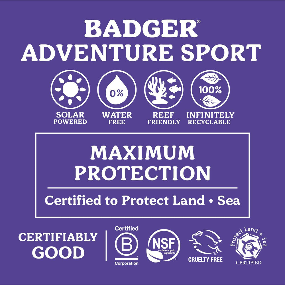 Badger crème solaire zinc oxide application sur peau texture claire hypoallergénique
