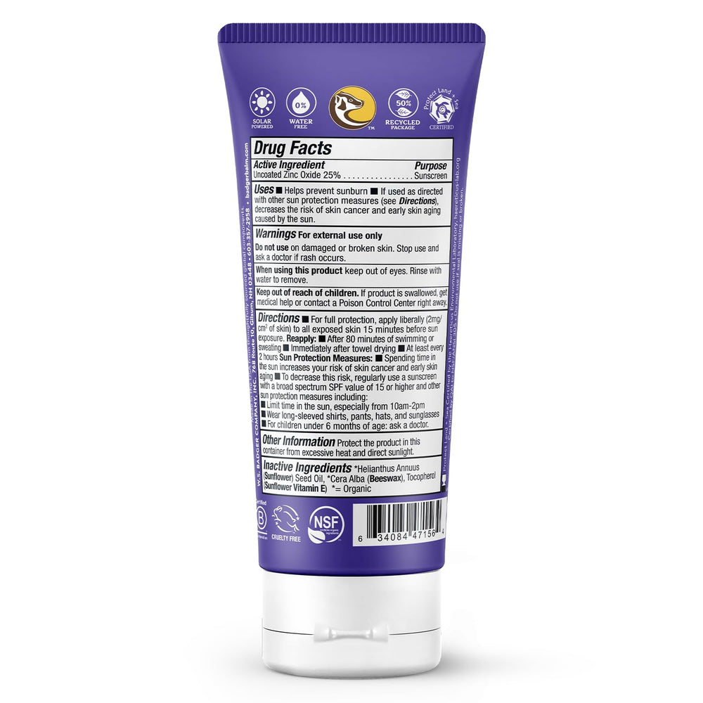 Badger crème solaire zinc oxide ingrédients naturels utilisation simple