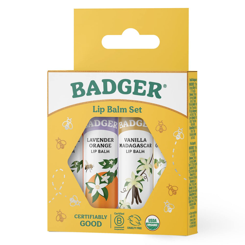 Baume Badger Classic vanille Madagascar – texture légère qui glisse sans gras.
