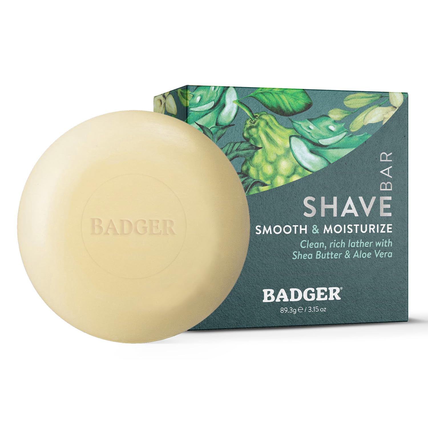 Badger galet rasage bio mousse riche, glisse douce et durable