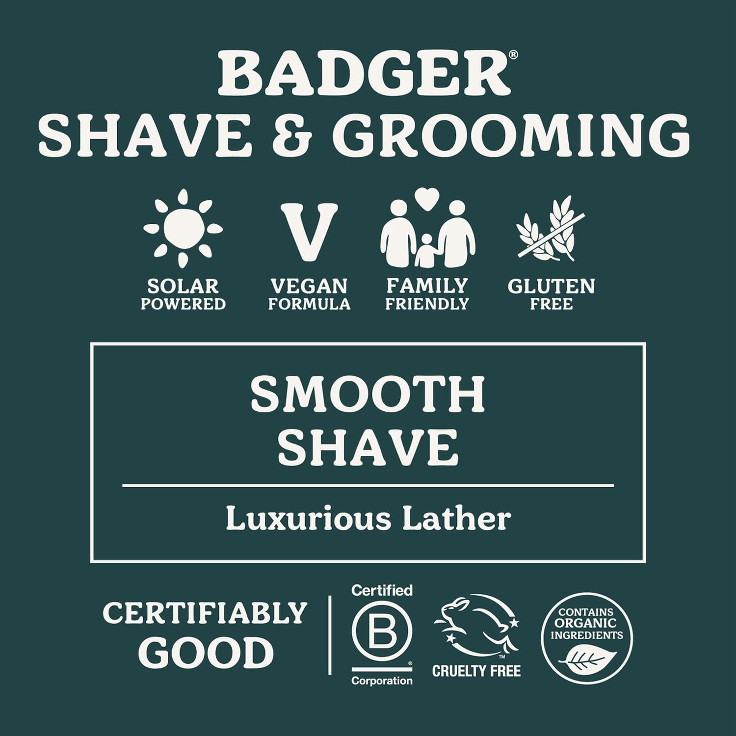 Badger galet rasage parfum naturel bergamote santal vanille, parfum léger